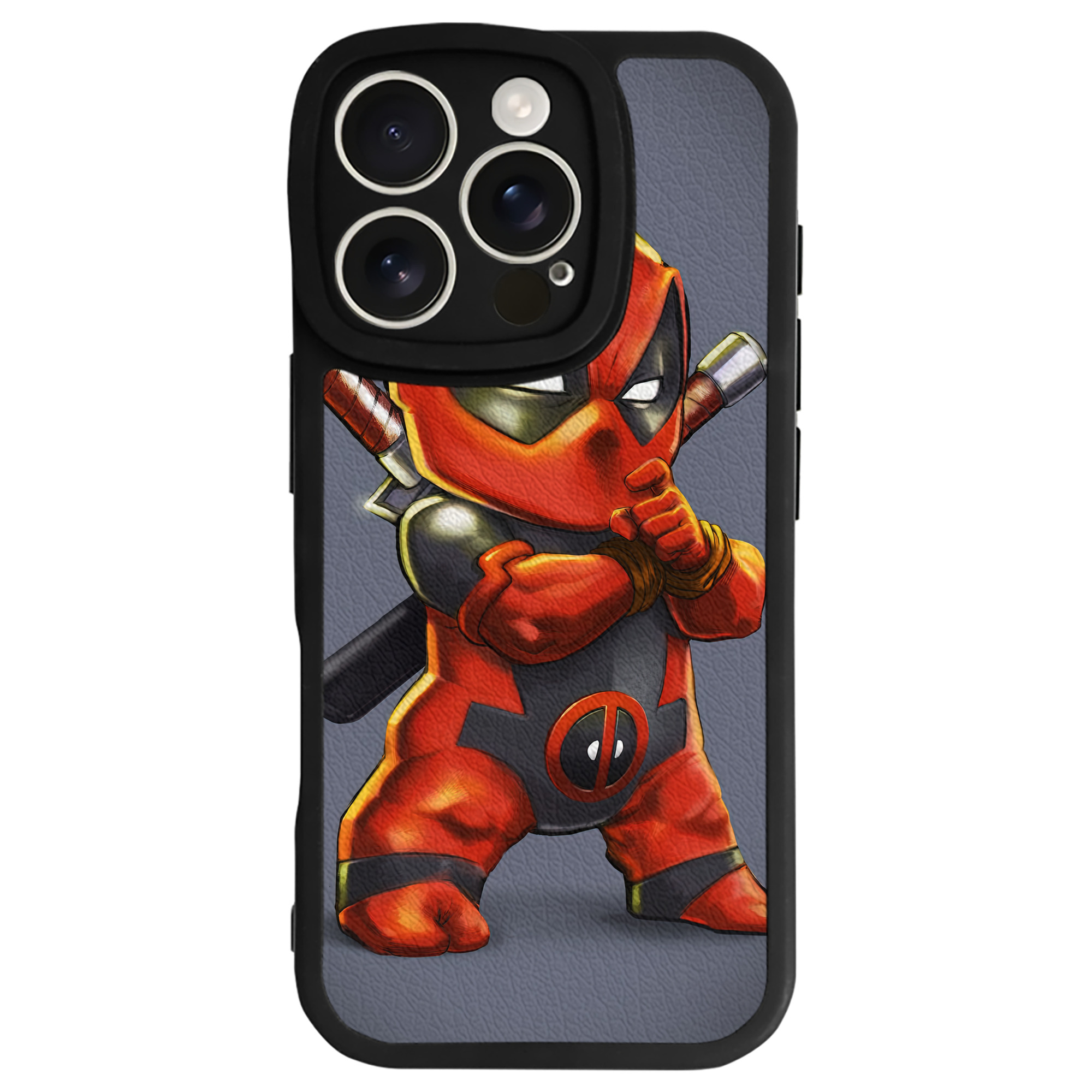 （画像用） Deadpool デッドプール 【iPhone 16シリーズ対応】シリコンスマホケース（レザー調） 材質：シリコン